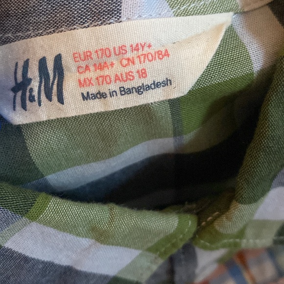 H&M Button Down Shirt Checkers - Picture 5 of 6